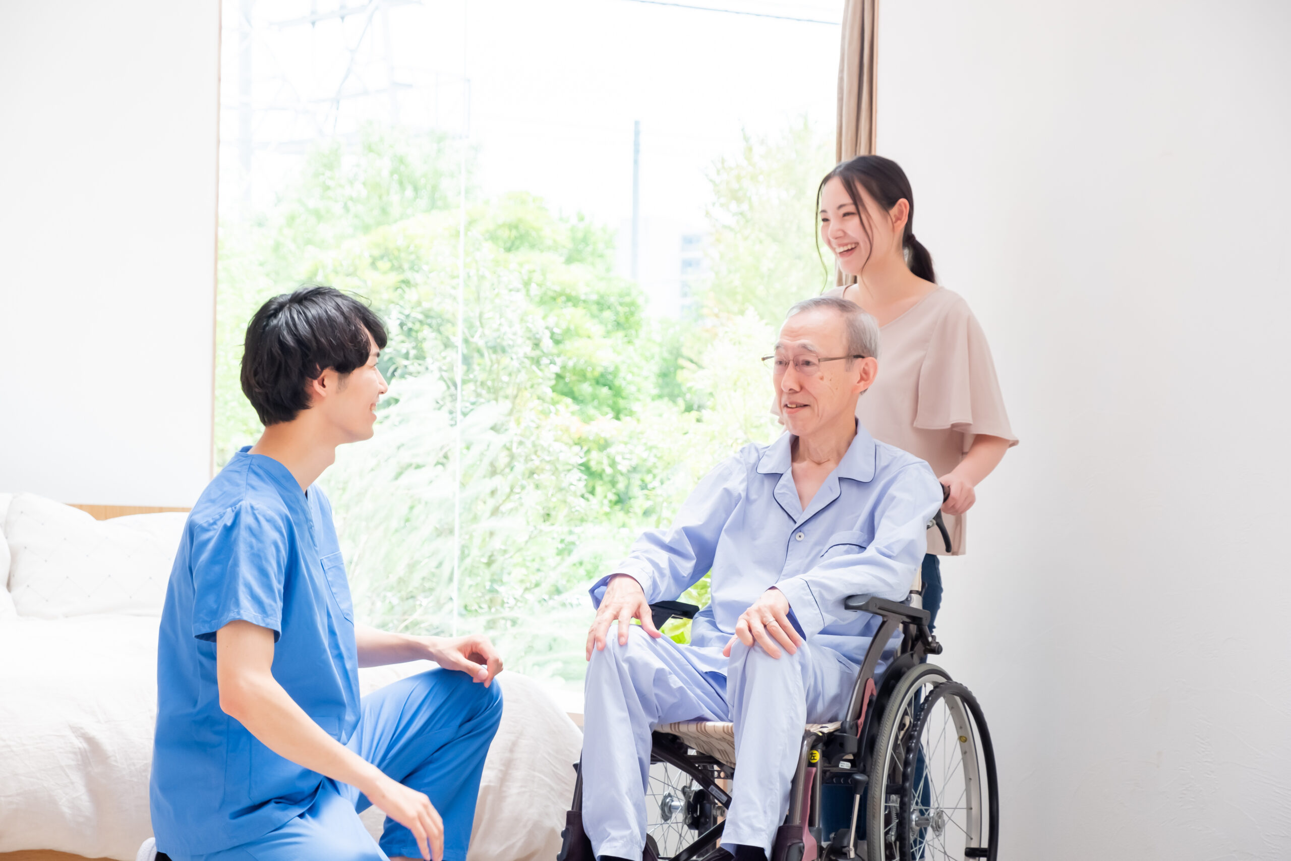 スタッフとご家族の会話